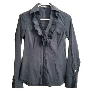 Express Ruffle Blouse Long Sleeve - XS